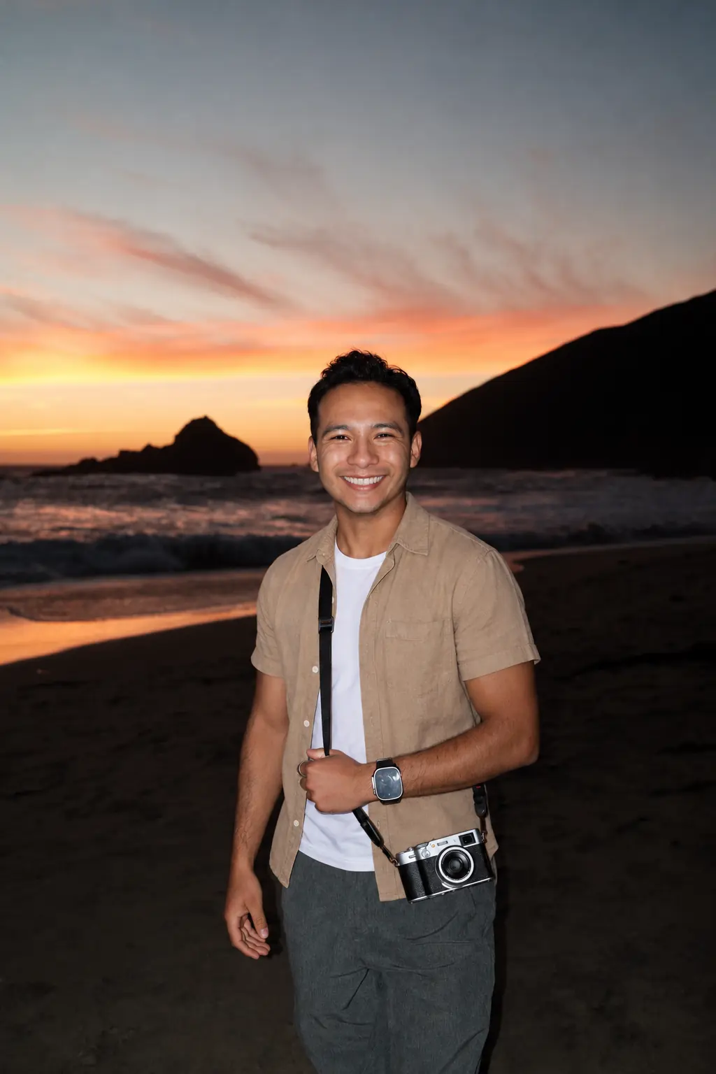 San Francisco photographer Chris Solorzano in a natural outdoor setting